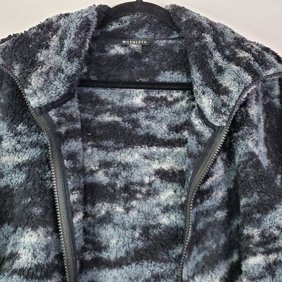 ATHLETA Jacket Medium Gray Black Women's Tugga Sherpa Soft Marble - Picture 7 of 14